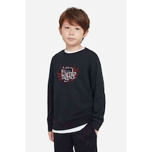 Tshirthane Lamb Of God Red Metal Rock Baskılı Unisex Çocuk Siyah Sweatshirt Siyah