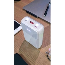 H28 10000 Mah Power Bank Pd 20w Ve Usb 22.5w Fast Hızlı Şarj Dahili Type C Ve Lightning Kablolu Dünya Standartlarına Uygun Polymer Batarya Birebir Amper Lcd Göstergeli Powerbank