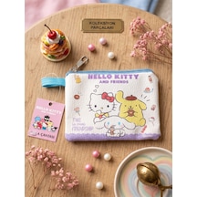 Gifi Kuromi & Hello Kitty Lisanslı Deri Para Çantası Cüzdan 10,5x8,5 Cm Çok Renkli