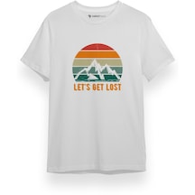 Lets Get Lost Beyaz Kısa Kol Erkek Tshirt 001