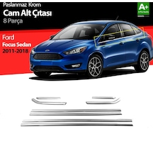 S-Dizayn  Ford Focus 3 Sd Krom Cam Çıtası 8 Prç 2011-2018