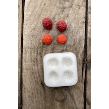 Rufus Concept Böğürtlen Dörtlü Mum Kalıbı Silikon 2 X 1,7 X 2 Cm Küçük Süsleme Kalıbı 1 Adet