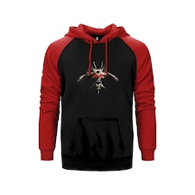 Diablo Hellfire Diabloıı Kırmızı Renk Reglan Kol Kapşonlu Sweatshirt Kırmızı