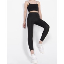 Bonbonetti Chocolate Baby & Kids Bonbonetti Chocolate Baby&Kids Kadın Siyah Disko Yüksek Bel Toparlayıcı Günlük Spor Şık Rahat Push Up Slim Fit Parlak Disco Taytsiyahs Siyah
