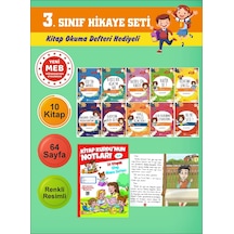3.sınıflar İçin Okumayı Sevdiren 10 Lu Hikaye Seti 8 Kitap Okuma Defteri Hediyeli