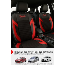 Formentor Tay Tüyü Oto Koltuk Kılıfı Peugeot 206-207-208-306-307-407 Uyumlu Kırmızı