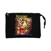 Pestilence Consuming  Siyah Clutch Astarlı Cüzdan / El Çantası Siyah