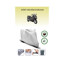 Gri Arka Çanta Ve Kilit Uyumlu Aprilia Srv 850 İ.e. Abs Uyumlu Motor Brandası