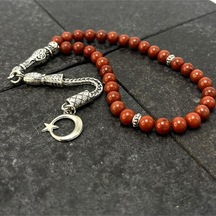 Sertifikalı Kırmızı Jasper 6mm 33lük Doğal Taş Tesbih