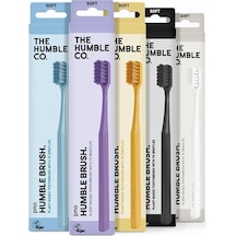 The Humble Co. - Humble Brush Adult Soft - 7.000 Kıl İçeren Bitki Bazlı Diş Fırçası Renk Asortili Açık Ahşap