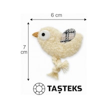 Ütülenebilen Veya Sticker Olarak Kullanılabilen Ponpon Kuş Patch
