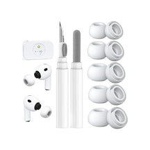 Airpods Pro 3 Nesil İçin 5 Çift Yedek Kulak Ucu, Dahili Toz Koruma Ekranı, Airpods Pro 3. 2025 İçin Temizleyici Kalem Silikon Kulak Uçları 5 Boyut-xxs/xs/s/m/l -beyaz