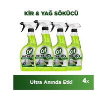 Cif Ultra Anında Etki Kir Ve Yağ Çözücü 750 Ml X 4 Adet