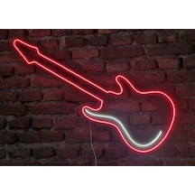 Gitar Neon Led Duvar Aydınaltması Renkli