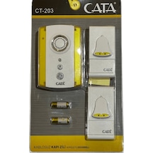 Cata Ct-203 Kablosuz Kapı Zili Sarı Desenli 2 Adet