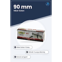 Barel Kilit 90mm Nikel Saten Hibrit Kapı Kilidi Ev İş Yeri Güvenl