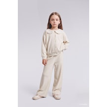 Defacto Fisto Bebe Yaka Düğmeli 2li Takım Kız Bebek I2905a526wner117 Ekru-er117