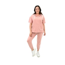 Kadın Kapüşonlu Büyük Beden Eşofman Takımı 3759-23 001