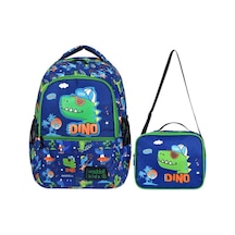Waddell Dino Desenli Embos Ilkokul Çantası Beslenme Çantalı 24201 Çok Renkli
