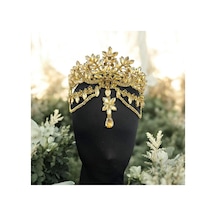 Alınlıklı Gelin,kına,nişan,söz,after,bride,party Taç Sarı - 694981883 Sarı