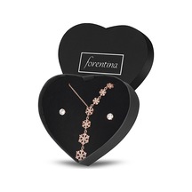 Forentina Rose Kar Tanesi Kolye Küpe Set  Ps1595