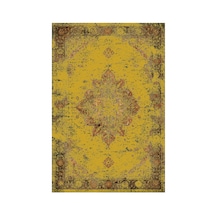 Kartela Halı Melo Halı Jüt Taban Dokuma Halı Hardal Sarısı - 160 X 240 Cm