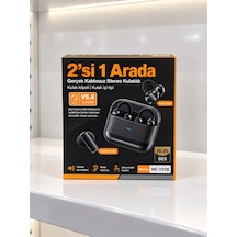 Zenvia Kablosuz Bluetooth Kulaklık 4 Kulaklıklı 2 Si 1 Arada Siyah Znv2026