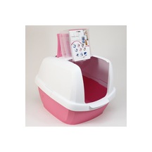 Imac Maddy Junior Üstü Açılabilen Kapalı Kedi Tuvaleti Pembe 57X43X41 Cm