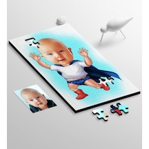 Kişiye Özel Bebek Karikatür 104 Parça Ahşap Puzzle - 3