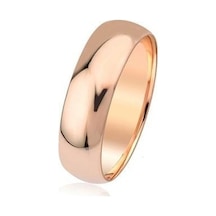 Sefa Gold 7mm Rose Düz Bombe Klasik Alyans 001