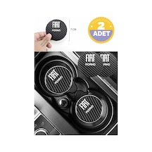 Fiat Fiorino Yazılı Karbon Bardak Altlığı Fiat Armali Fiorino İçin Spor Ve Şık 7 Cm 2 Adet Tasarım 2 Adet