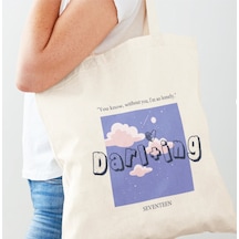 K-pop Seventeen Darling Bez Çanta Krem