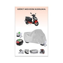 Asya Shark 150 İçin Arka Çanta Ve Kilit Uyumlu Gri Motosiklet Branda, Güvenli
