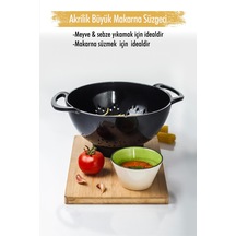 Akrilik Siyah Makarna Süzgeçi & Sebze Meyve Süzgeçi - Akyıa7946d70f124c42849e00a37tmla Ahşap - Gümüş