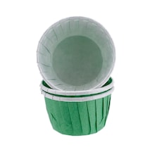 Cupcake Kalıbı Küçük Boy Düz Renk 44X35 Mm 50 Adet Yeşil