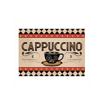 Cappuccino Ve Kahve Afişi Model Mdf Tablo