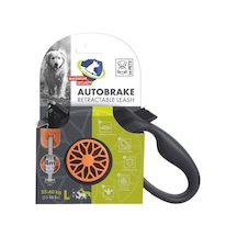 M-pets Autobreake Turuncu Otomatik Şerit Köpek Gezdirme Tasması 4 Mt L Beyaz