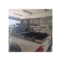 Mitsubishi L200 2019+ Uyumlu 3 Mm Sepetli Roll Bar Siyah Off-road Tasarım Dayanıklı Metal Kasa Koruma Aksesuarı