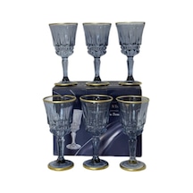 Akıllıelma-lavin Cam Kahve Yanı Bardağı 6'lı Füme