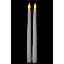 2 Adet Işıklı Şamdan Mum 34 Cm Çok Renkli