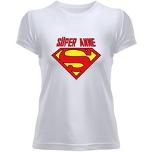 Süper Anne Yazılı Kadın Tişört