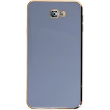 Samsung Galaxy Uyumlu J7 Prime Kılıf Volet Silikon - Mavi