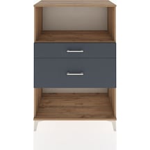 Hyperion Dolap Tek Raflı 2 Çekmeceli 88x44x134 Çam-antrasit Atlas Çam
