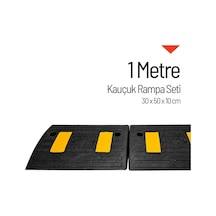 Kauçuk Rampa, Otopark Rampası, Kaldırım Rampası 30 X 50 X 10 Cm 1 Metre-3904