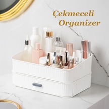 Porsima 0619 Çekmeceli Takı Organizeri Makyaj Düzenleyici Kutu Be Beyaz