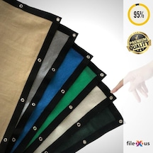 %95'Lik Güvenlik Bariyer Filesi- Koyu Bej |Premium Şerit Halka