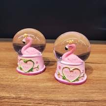 Mini Işıklı Flamingo Kar Küresi