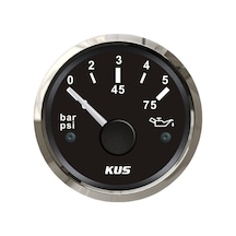 KUS Yağ Göstergesi 5 Bar Siyah 12/24V 52 MM