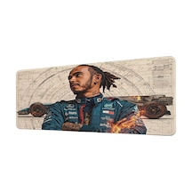 Lewis Hamilton Mercedes Amg Formula 1 Blueprint 40x90 Cm Oyuncu Mousepad Kaymaz Taban Büyük Boy Mousepad