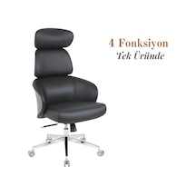 Casella Rondo Döşemeli Yönetici Koltuğu Ofi S Koltuğu Ergonomik, Şık Ve Fonksiyonel Siyah - Suni Deri